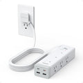 TESSAN Surge Protector Power Strip with 1050J Protection, 10 Ft, Grey by TESSAN