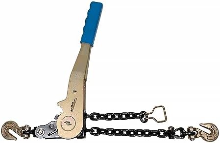 2 Pack Grade 70 1/4" Chain & Easy Binder Kit - (2) 1/4"-5/16" Easy Ratcheting Chain Load Binder & (2) 1/4" x 20' G70 Transport Chain w/Grab Hooks - 2500 lbs WLL for Truck Trailer Tie Down - Image 4