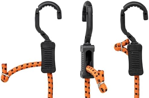 Kotap MABC-24 All- Purpose Adjustable Bungee Cords with Hooks, 24-Inch, Orange/Black, 10 Count (Pack of 5) - Image 3