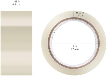 Amazon Basics Strong Packing Tape for Moving, Packaging, Shipping and Storing, Clear, 2 in x 60 yards, 2.7mil Thickness, 12-Roll - Image 5