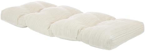 Klear Vu The Gripper Non-Slip Tufted Bench Cushion for Indoor Furniture, Assembled in USA, Entryway Storage, Bay Window, Corner Nook or Piano Seat, 33 Inches, Chenille Cream - Image 5