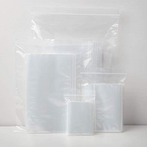 Zonon 100 Pcs Clear Reclosable Zipper Storage Bags Resealable Poly Bag, S - Image 3