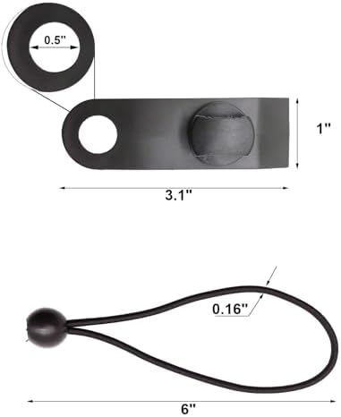 20 Pack Tarp Clips Lock Grip and 20 Pack Ball Bungee Cords 6 Inch - Image 2