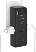 Surge Protector Outlet Extender, Multi Plug Wall Outlet,Rotating Plug,Black by OneBeat