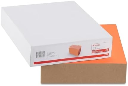 Staples Top-Tab File Folders, Letter Size, 3-Tab, Orange, 100/Box - Image 4