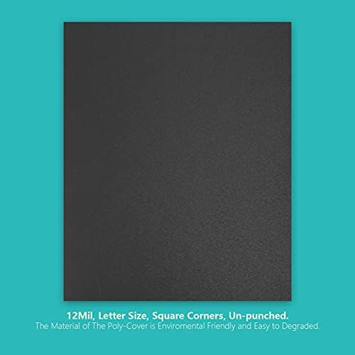 Binditek 12 Mil Sand-Textured Binding Covers, Letter Size, Black, 50 Pack - Image 2