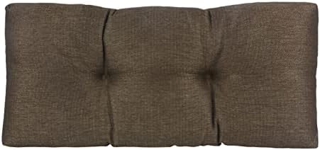 Klear Vu The Gripper Non-Slip Tufted Bench Cushion for Indoor Furniture, Assembled in USA, Entryway Storage, Bay Window, Corner Nook or Piano Seat, 30 Inches, Solid Chestnut by KlearVUHomeTextiles