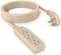 STANLEY CordMax Indoor Appliance Extension Cord 9 Ft Flexible Power Cable 3 Grounded Outlets 16/3 AWG Cable 125V/13A 1625W Beige for Indoor Use by STANLEY