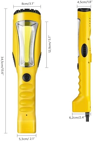 18W LED Work Light, 15FT 2000LM COB LED Light, Handheld Underhood Trouble Light with Cord 16 Gauge SJTW, Swivel Hook, for Garage, Workshop, Car Repair Scene, ETL Listed, Yellow Y03WL06 - Image 7