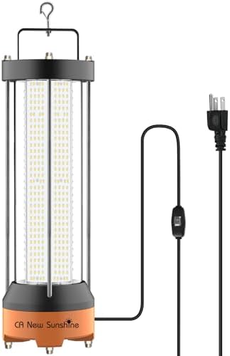 400W LED Temporary Work Light, 56000 LM 5000K Daylight White IPX8 Waterproof Job Site Construction Lighting, High-Brightness Portable Temp Lighting for Outdoor and Industrial Use by CA+New+Sunshine