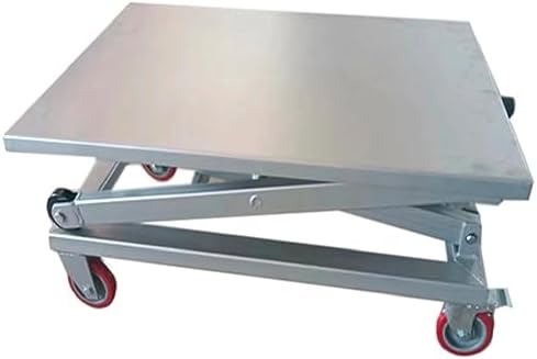 Work Height Platform Cart, Industrial Cart Platform with Wheels, Folding Platform Cart, 23.6in x 37.4in Heavy Duty Steel Cart, 660lbs Capacity for Heat Press, DTF Printer - Image 2