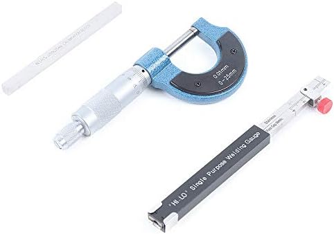 13 Pcs Welding Gauge Tool Kit Gage Weld Inspection Gauge with Easy Carry Suitcase, Stainless Steel Gage Weld Measuring Tools Box with 0-150mm Ruler, Fillet Welding Gauge, Micrometer, Inspection Mirror - Image 5
