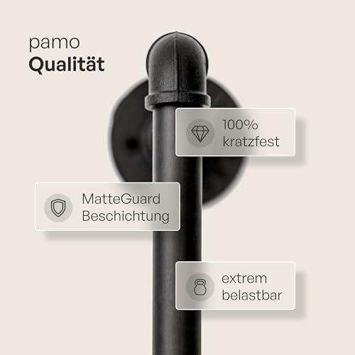 pamo Black Clothing Rack Wall Mounted – 154" W × 87" H, 970 lbs - Image 3