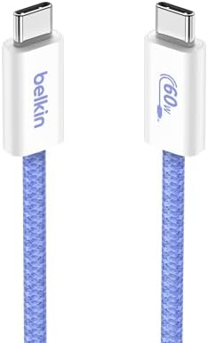 Belkin USB C to USB C 60W Braided Cable 3.3ft iPhone Charger Cord by Unknown