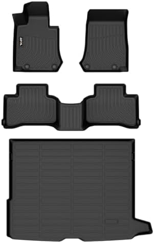 AIPOIL® Floor Mats & Cargo Liner Set for 2016-2022 Mercedes Benz GLC & GLC 250 & GLC 300 & GLC 350e (Not for Coupe) All Weather Protection Anti-Slip Car Full Set Custom Car Mats Accessories - Black by AIPOIL