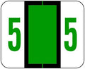 Doctor Stuff - File Folder Labels, Number 5, Tab Products 1282 Match - A1282 Series Chart Stickers, Dark Green, 1" x 1-1/4", #5, 500/Roll by DoctorStuff