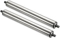 PATIKIL Conveyor Roller 3" Diameter 16" Length, 2 Pack Stainless Steel Transmission Replacement Part Galvanized End, Silver by PATIKIL