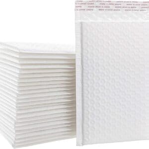 Water Resistant Bubble Envelope Mailers 6 inch x 9 inch #0 White Poly Padded - Image 2