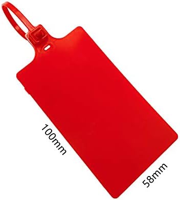 Plastic Seals Shipping Tags Logistics Use Big Sign Tie Large Label Tie, 255 mm Total Length, Package of 100pcs (Red) - Image 4