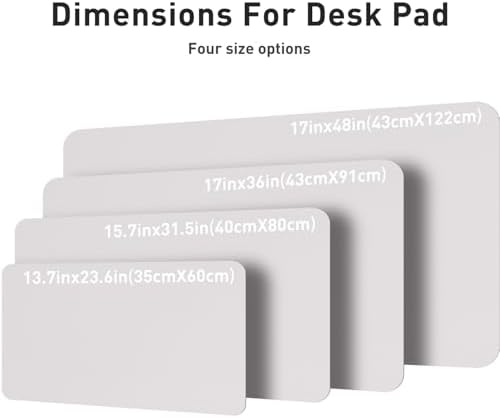 Aothia Large PU Leather Desk Pad Protector – Non-Slip Mouse Pad & Writing Mat for Office/Home, Waterproof, Easy to Clean (23.6" x 13.7", Pale Lavender White) - Image 6