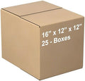 (16 x 12 x 12) - (25 Pack) Corrugated Cardboard Boxes for shipping and moving up to 65 lbs by Unknown