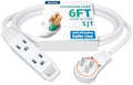 DEWENWILS 360° Rotating Flat Plug Extension Cord, 6FT 16/3C, ETL Listed by DEWENWILS