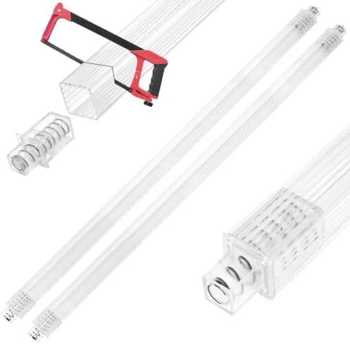 2 Pack 24 Inch Clear Bathroom Towel Bar Replacement Rod for Ceramic Holder by showingo