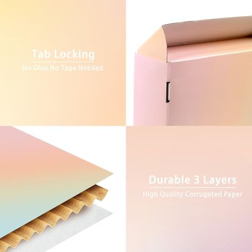 30 Pack 6x6x2 Small Shipping Boxes, Colorful Cardboard Boxes for Packaging Small Business - Image 3