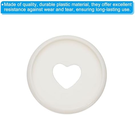 PATIKIL 28mm Plastic Book Binding Discs, 11 Pack Discbound Expansion Discs Heart Binder Rings for DIY Notebook Planner, White - Image 4