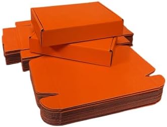 50 Pack 8.5x5.1x1.6 in Orange Red Shipping Boxes - Image 4