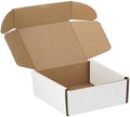 10 Pack 6"x6"x2" inch Small Shipping Boxes White Corrugated Cardboard Box for Small Business, Mailer, Shipping, and Packing by Unknown