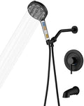 SUMERAIN Matte Black Shower System with High Flow Tub Spout by SUMERAINFAUCETS