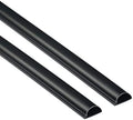 D-Line Half Round Cord Hider, Patented Cable Cover, Hide TV Wall Mount Wires, Raceway for Cords, Decorative Wire Covers, Paintable, Adhesive Cable Concealer, 2X 0.78in W x 0.39in H x 39in L, Black by D-LineUSAinc