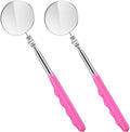 Copkim 2 Pcs Telescoping Inspection Mirror Mechanics Mirror,50mm,Pink by Copkim