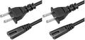 10ft Prong Power Cord for Sony PS5, PlayStation 5, Xbox One S/X Series X/S (Pack of 2) by LORDTRONICS