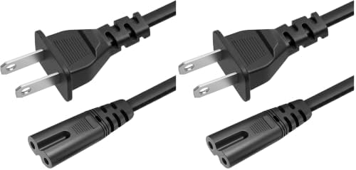 10ft Prong Power Cord for Sony PS5, PlayStation 5, Xbox One S/X Series X/S (Pack of 2) by LORDTRONICS