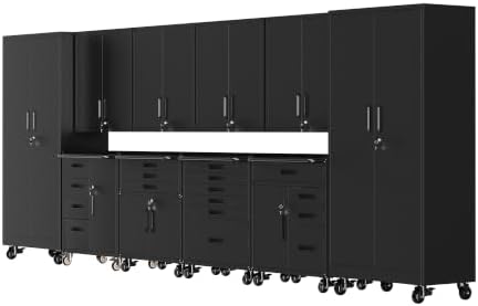 10-Piece Garage Storage Cabinets System Heavy Duty Workshop Set by FLIXELIO