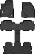 Floor Mats Fit for 2014-2019 Highlander All Weather Protection TPE Anti-Slip Automotive Floor Liners, Fits 1st & 2nd & 3rd Row Full Set Custom Accessories, Black by HAFIDI