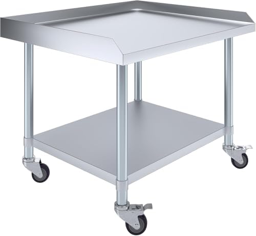 30" x 36" Stainless Steel Rolling Equipment Stand with Wheels | Mobile Commercial Kitchen Work Table for Restaurant, Bakery & Foodservice | NSF Certified by ExpressKitchQuip