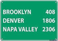 New Warning Signs Metal Tin Sign -Brooklyn 408 Denver 1806 Napa Valley 2306 Traffic Street Aluminum for Wall Decor Outdoor Industrial Sign 12x8 Inches Warning Signs Prompt Signs by Eletina