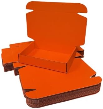 50 Pack 8.5x5.1x1.6 in Orange Red Shipping Boxes - Image 3
