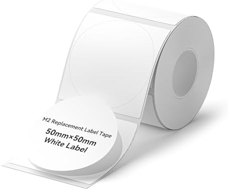 NIIMBOT M2/M3 Thermal Transfer Labels 1.97''×1.97'', White Round by NIIMBOT%C2%AE