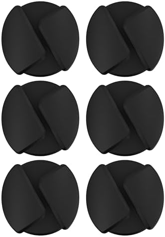 Scosche CMAR-6PKRP Cable Management Kit, 6-Pack of Black Adhesive Cable Clips for Phone Charging Cables, Charger Cords, Wire Organizer and Cord Holders for Desk, Nightstand, Car, Home, Computer by Scosche