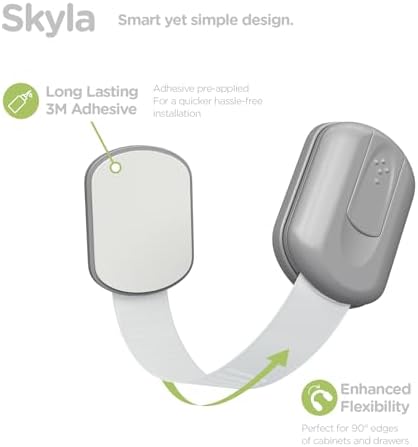 SKYLA HOMES Child Safety Cabinet Locks, Gray, 8 Pack - Image 4