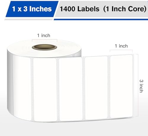 LLIKED 3"x1" Removable Labels 1400 Thermal Labels with No Residue - Image 2