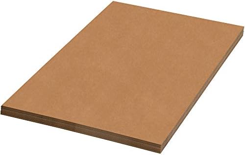 Box USA Triple Wall Corrugated Cardboard Sheets, 24" x 36", Kraft (Pack of 5) by BOXUSA