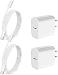 Fast Charging for iPhone 17 Pro Max Charger,2Pack 20W USB C Wall Charger Plug Block with Type C Charging Woven Cable for iPhone 17/17 Pro/Air/16 Pro Max/16 Pro/16 Plus/16E/15 Pro Max/iPad Pro/Air/Mini by Unknown