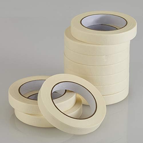 Lichamp Masking Tape 30 Pack General Purpose Beige White Color, 0.75 inch x 55 Yards x 10 Rolls (550 Total Yards), for Painting, Home, Office, School Stationery, Arts, Crafts etc. (3004) - Image 2