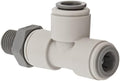 John Guest Acetal Copolymer Tube Fitting, Swivel Male Run Tee, 3/8" Tube OD x 3/8" Tube OD x 1/4" NPTF Male (Pack of 10) by JohnGuest