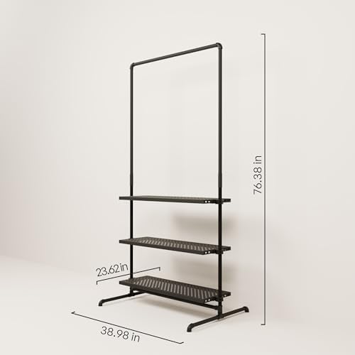 pamo Clothing Rack with Shelves 39" W x 76" H, 170 lbs Load Capacity - Image 2